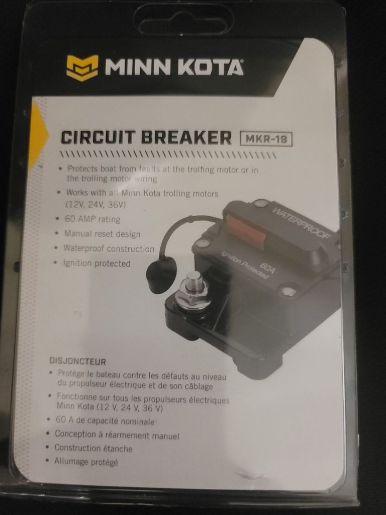 MINN KOTA MKR19 60A WATERPROOF CIRCUIT BREAKER Drewcraft LLC